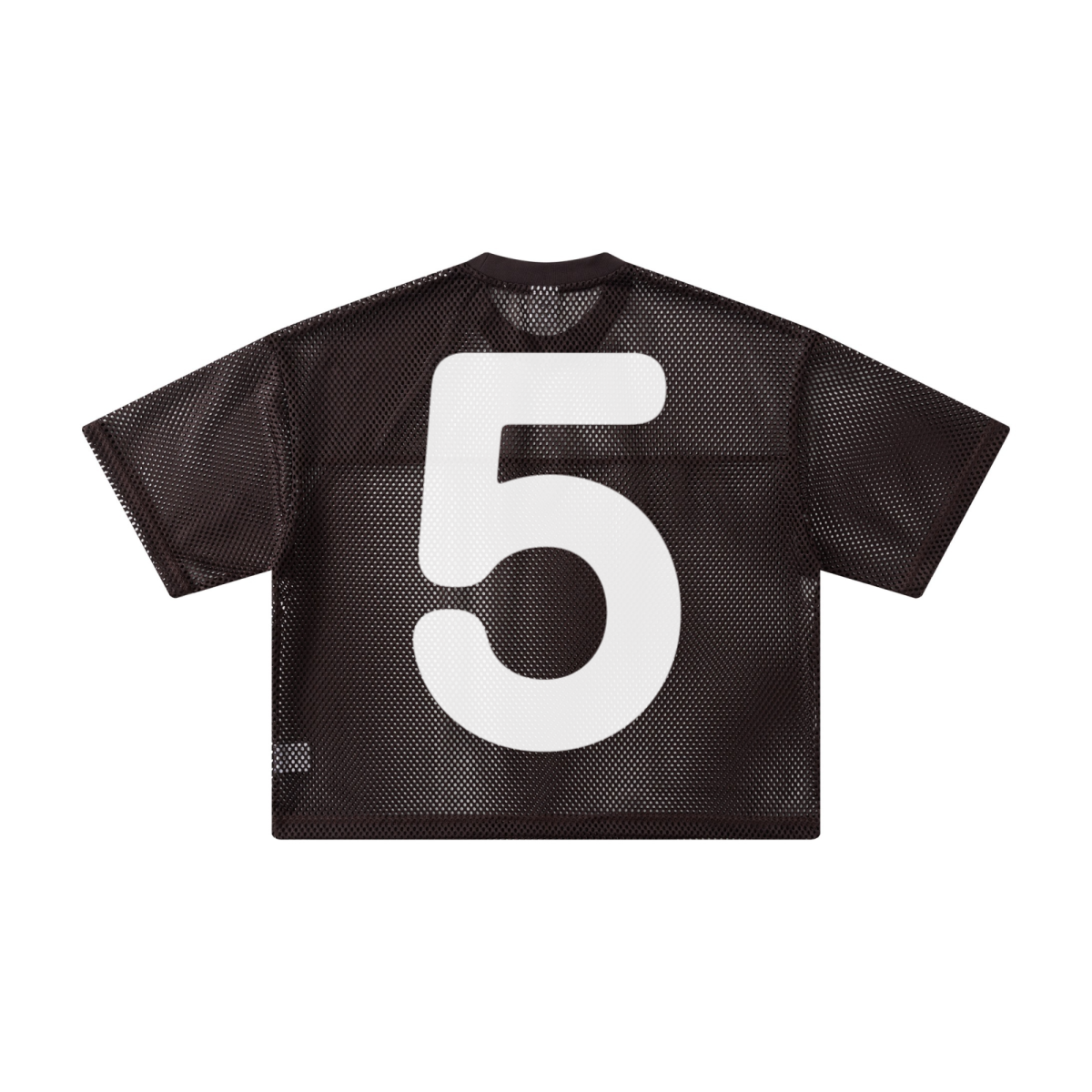 240GSM Men’s Boxy-Fit Mesh Layering T-Shirt Coffee Brown