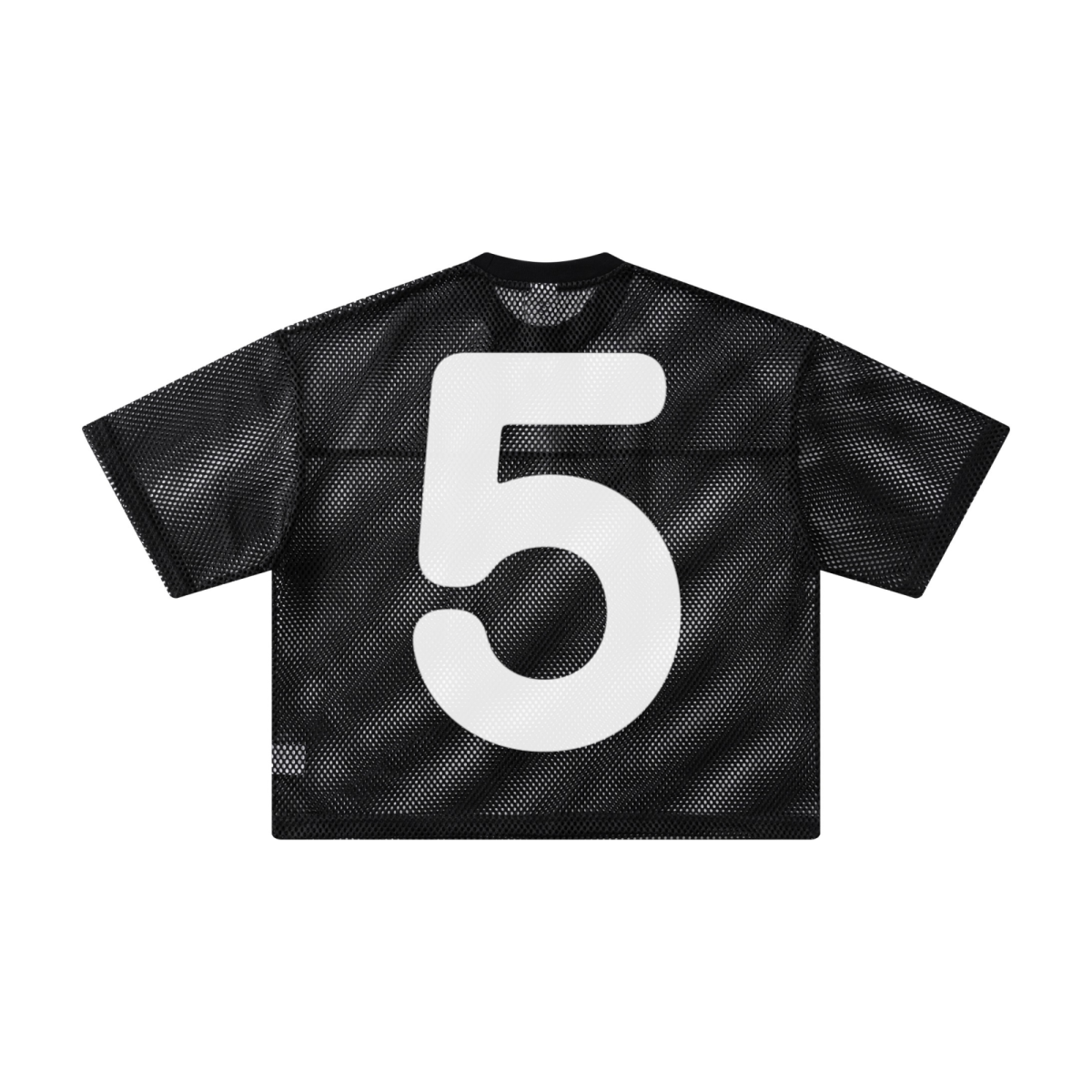 240GSM Men’s Boxy-Fit Mesh Layering T-Shirt Black